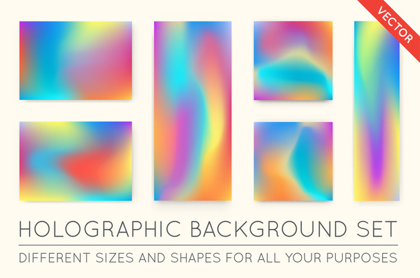 Holographic Trendy Backgrounds - Vector, Image