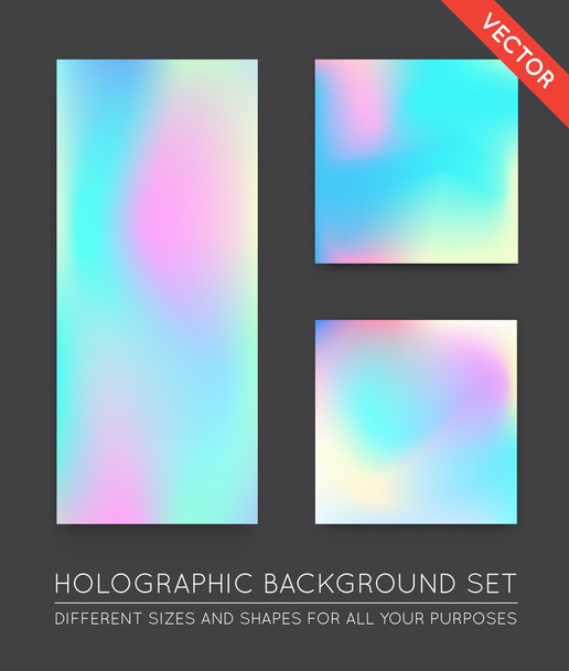 Holografische Trendy achtergronden - Vector, afbeelding