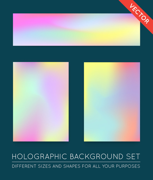 Holografische Trendy achtergronden - Vector, afbeelding