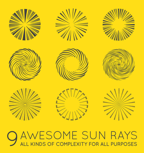 Sunburst Vector Rays of Sun - Vektor, obrázek