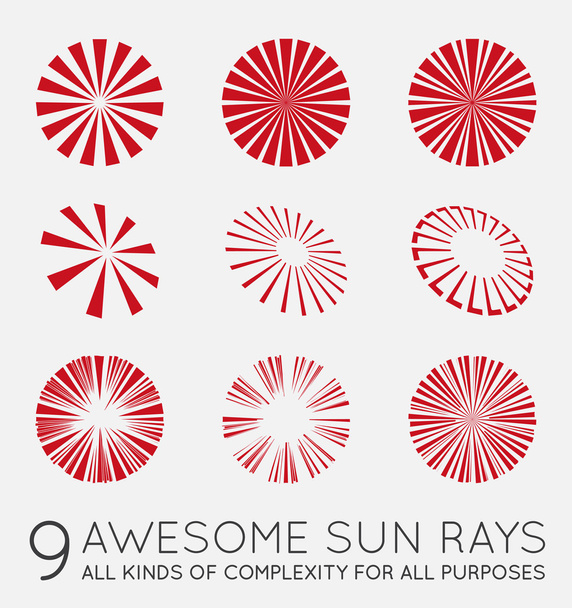 Sunburst Vector Rays of Sun - Vector, Image