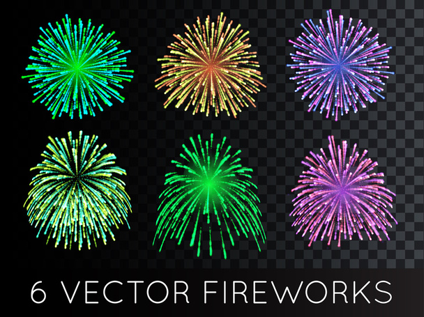 vector vuurwerk set  - Vector, afbeelding