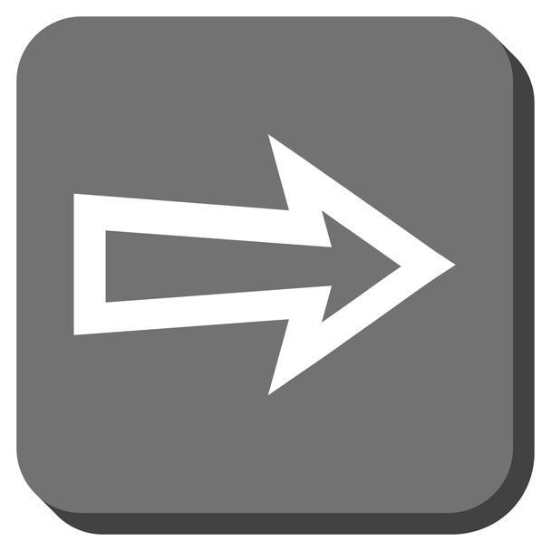 Arrow Right Rounded Square Vector Icon - Vektor, kép