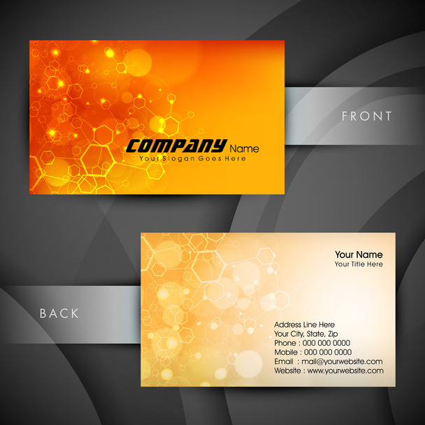 Abstract professional and designer business card template or vis - Вектор, зображення