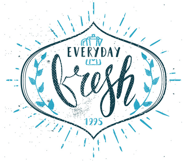 Fresh Everyday Fictitious name Template - Vector, Image