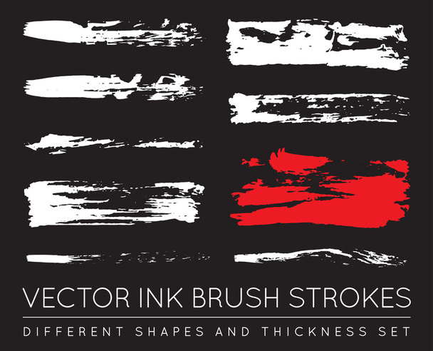 Set of Vector Pen Ink Brush Strokes - Vektor, obrázek