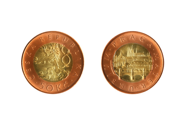 チェコのコイン - 写真・画像