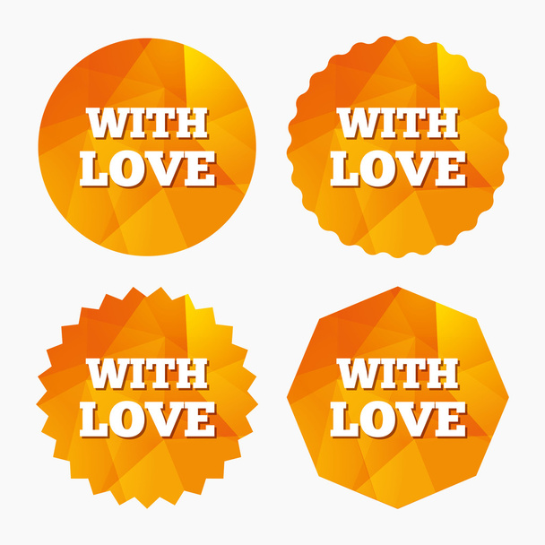 With Love sign icon. Valentines day symbol. - Vector, Image