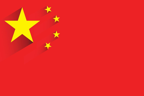 Векторна ілюстрація прапора Китаю
 - Вектор, зображення