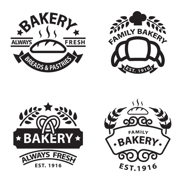 Bakery badge and logo icon - Vetor, Imagem