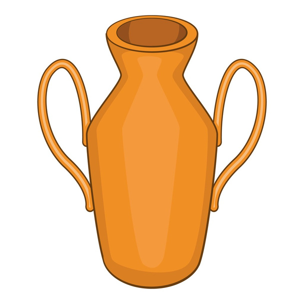 Ancient vase icon, cartoon style - ベクター画像