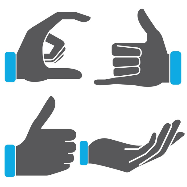 vector illustration of hand gestures - Vector, Image