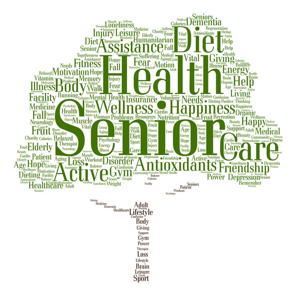 Nube de palabras de salud senior
  - Foto, Imagen