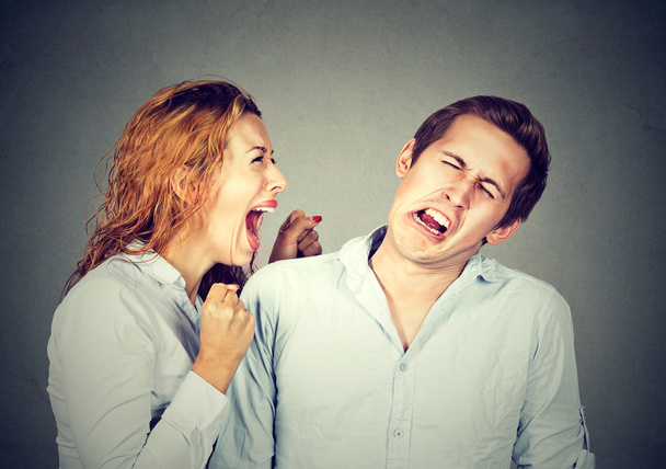 Angry woman screaming at her husband or boyfriend - Photo, Image