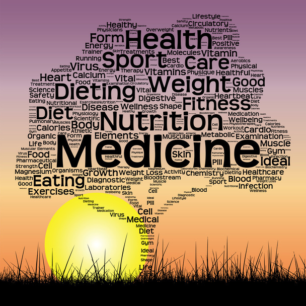 health text word cloud  - Photo, Image