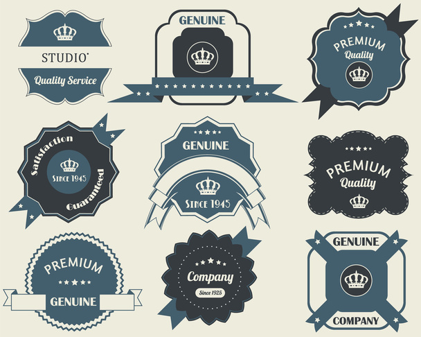 Retro Labels Design Vintage Sticker - Vector, imagen