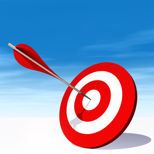 rode dart targetbord - Foto, afbeelding