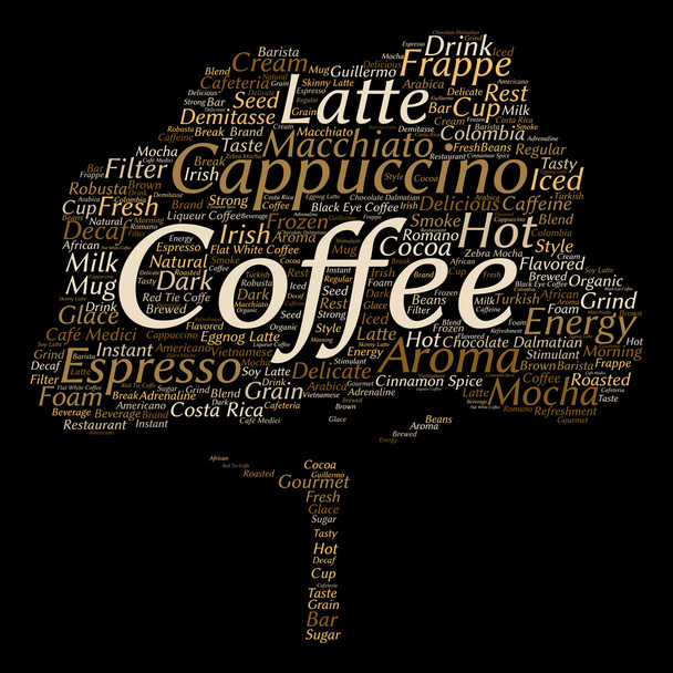 Espresso abstrakte Wortwolke - Foto, Bild