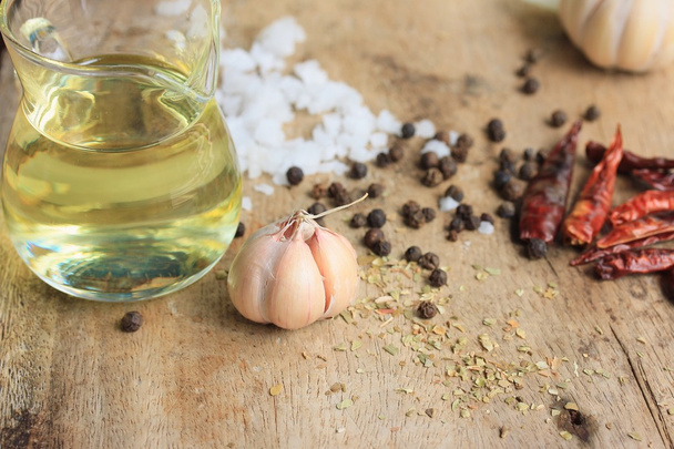 ingredience olivový olej omáčka - Fotografie, Obrázek