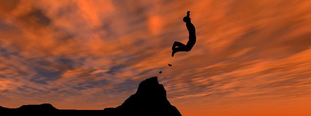  Hombre de negocios silueta saltando
 - Foto, imagen