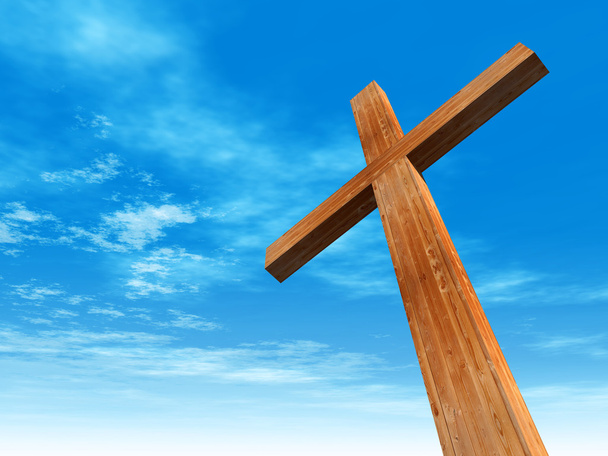 概念の木製の十字架  - 写真・画像