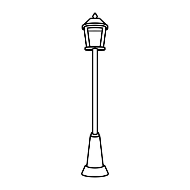 singular Park lighting with lamp - Vektor, Bild