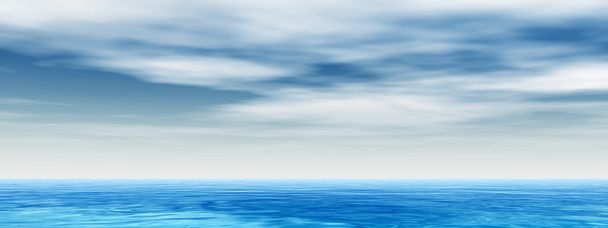  okyanus su dalgaları ve gökyüzü  - Fotoğraf, Görsel
