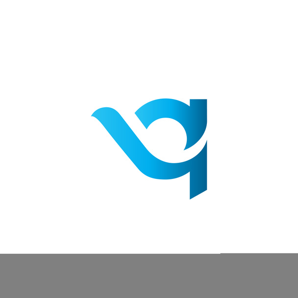 Q Carta Logo Diseño Vector  - Foto, imagen