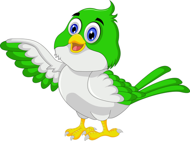 Carino uccello cartone animato posa
 - Foto, immagini