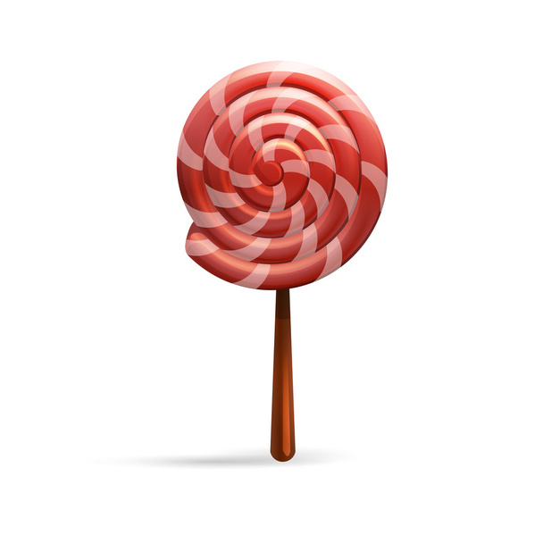 Realistische kleurrijke lollipop pictogram - Vector, afbeelding