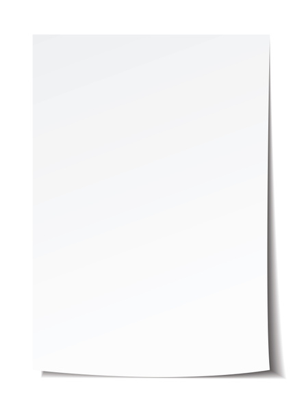 Feuille isolée blanche de papier blanc
 - Photo, image