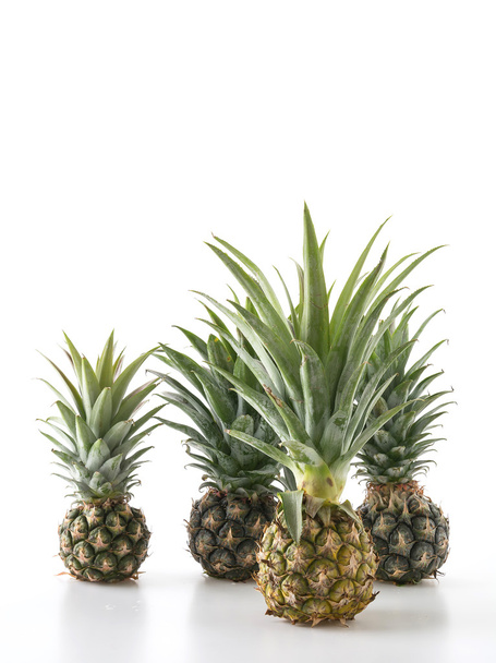 fresh pineapple on white background - Foto, afbeelding