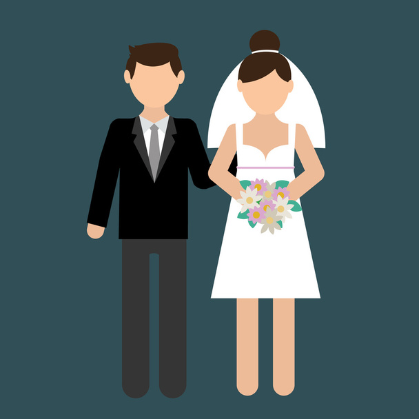 Svatební pár ikona - Vektor, obrázek