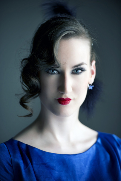 Femme aux yeux bleus des années 20
 - Photo, image