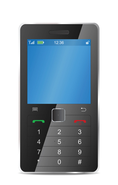 Реалистичный мобильный телефон
 - Вектор,изображение