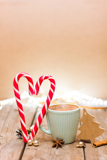 candy canes. Christmas concept - Foto, afbeelding