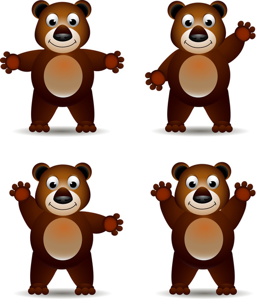 Carino orso bruno
 - Vettoriali, immagini