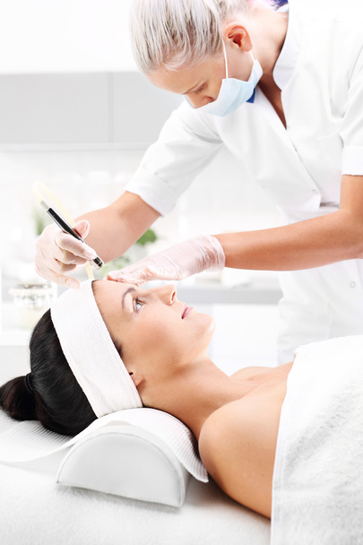 The woman at the beautician, microdermabrasion - Photo, Image