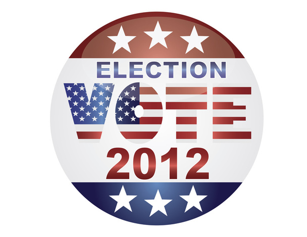 Vote Election 2012 Button Illustration - Vector, Image