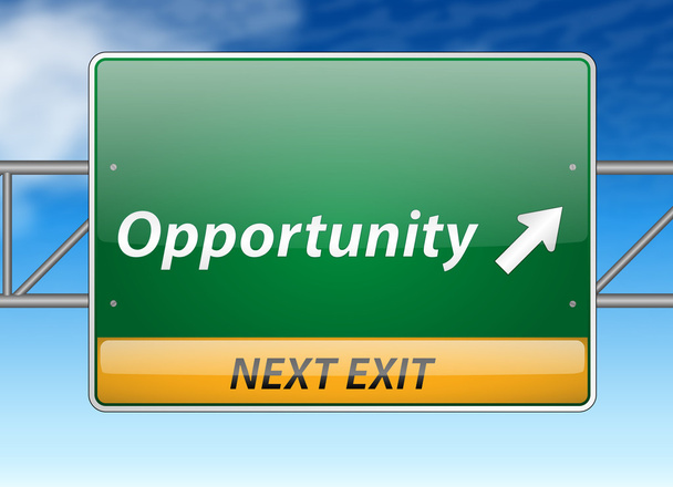 Opportunity Freeway Exit Sign - Vector, Image