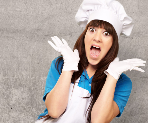 Shocked To Woman On Cooking Time - Photo, Image