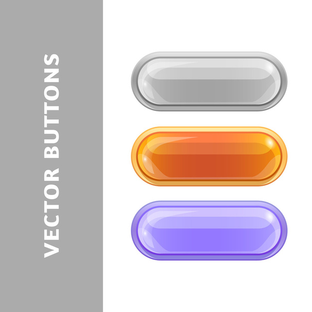 Bright buttons for web sites and applications. - Vektor, obrázek