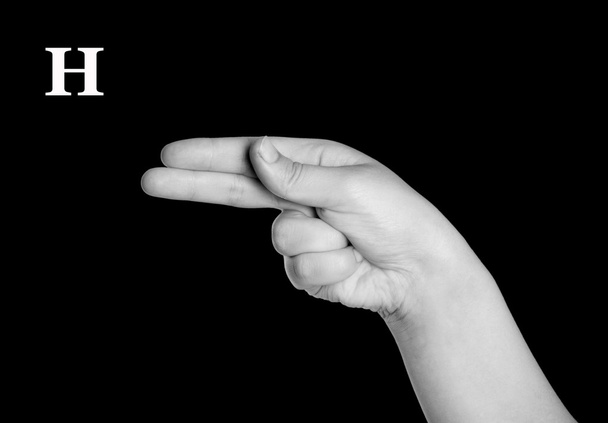Finger oikeinkirjoitus aakkoset American viittomakielellä (ASL
).  - Valokuva, kuva