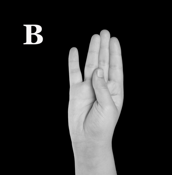 Finger Spelling the Alphabet en langue des signes américaine (ASL
).  - Photo, image