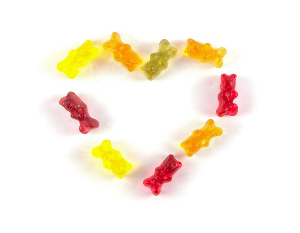 Сердце из красочных сладостей
 - Фото, изображение