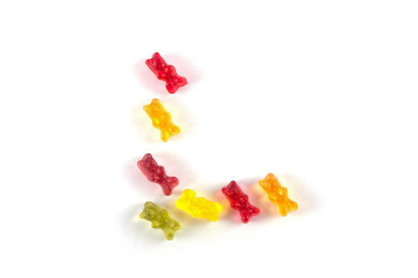 List z kolorowych cukierków - Zdjęcie, obraz