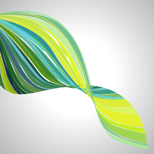 Espiral abstracta sobre fondo blanco. Elemento de diseño para diseño gráfico, presentación de negocios, carteles. Ilustración vectorial. Amarillo, colores verdes
 - Vector, imagen