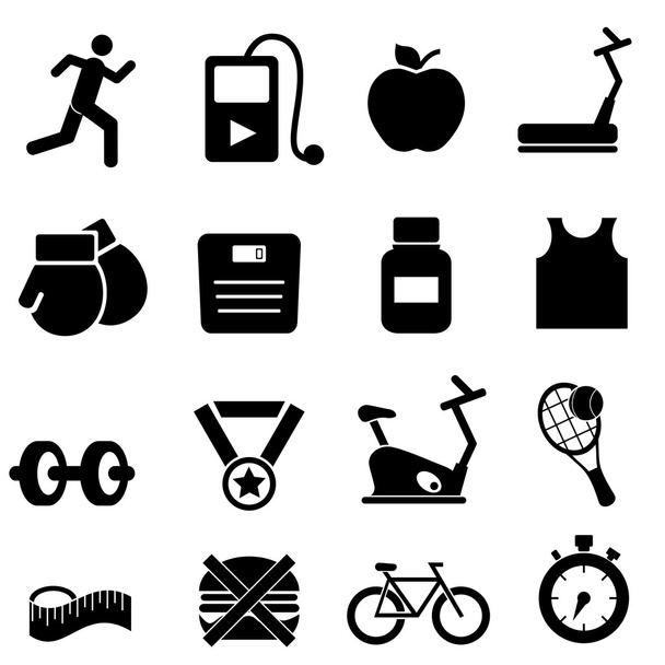 Icone per fitness, salute e dieta
 - Vettoriali, immagini