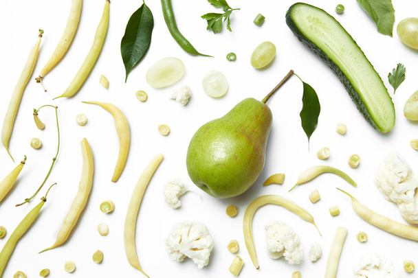 Ingredients for the organic green smoothie - Foto, Imagem