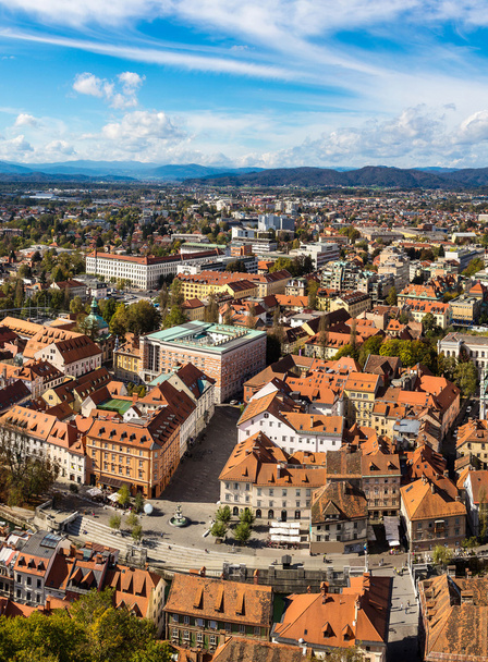 Aerial view of Ljubljana in Slovenia - Fotografie, Obrázek